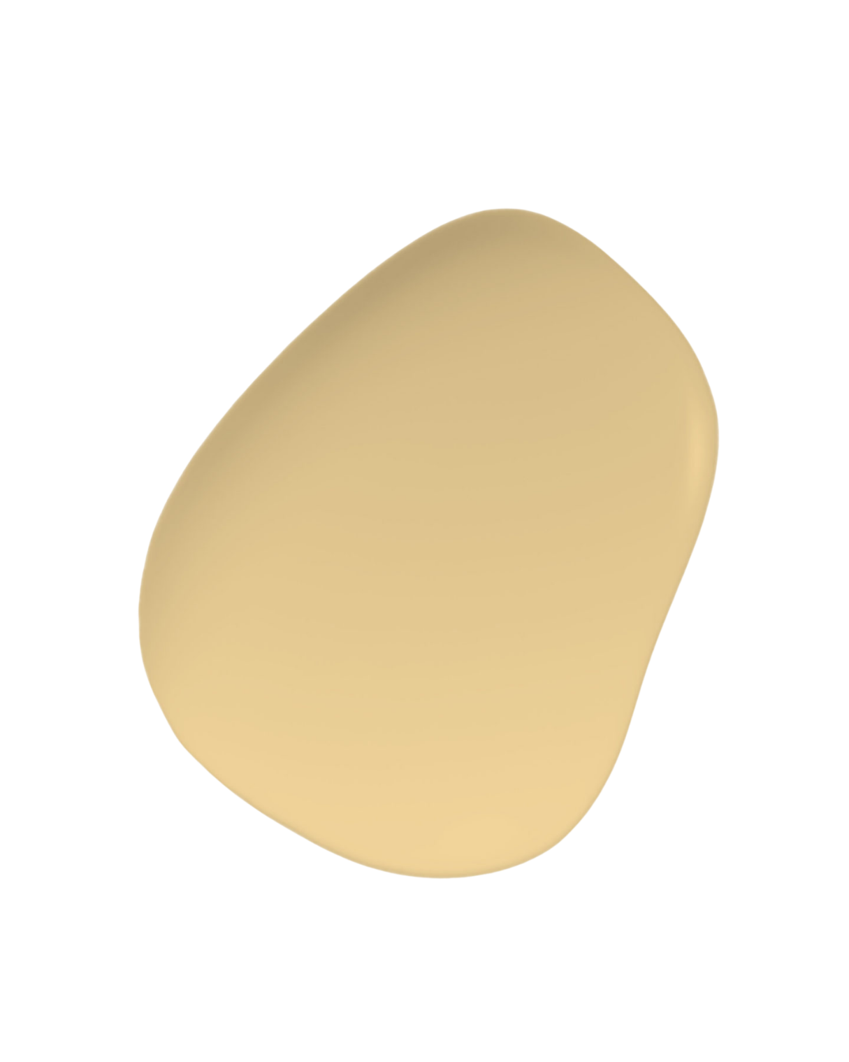 Smooth, amorphous beige shape with a slight sheen