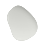 Smooth grey stone accent on white background