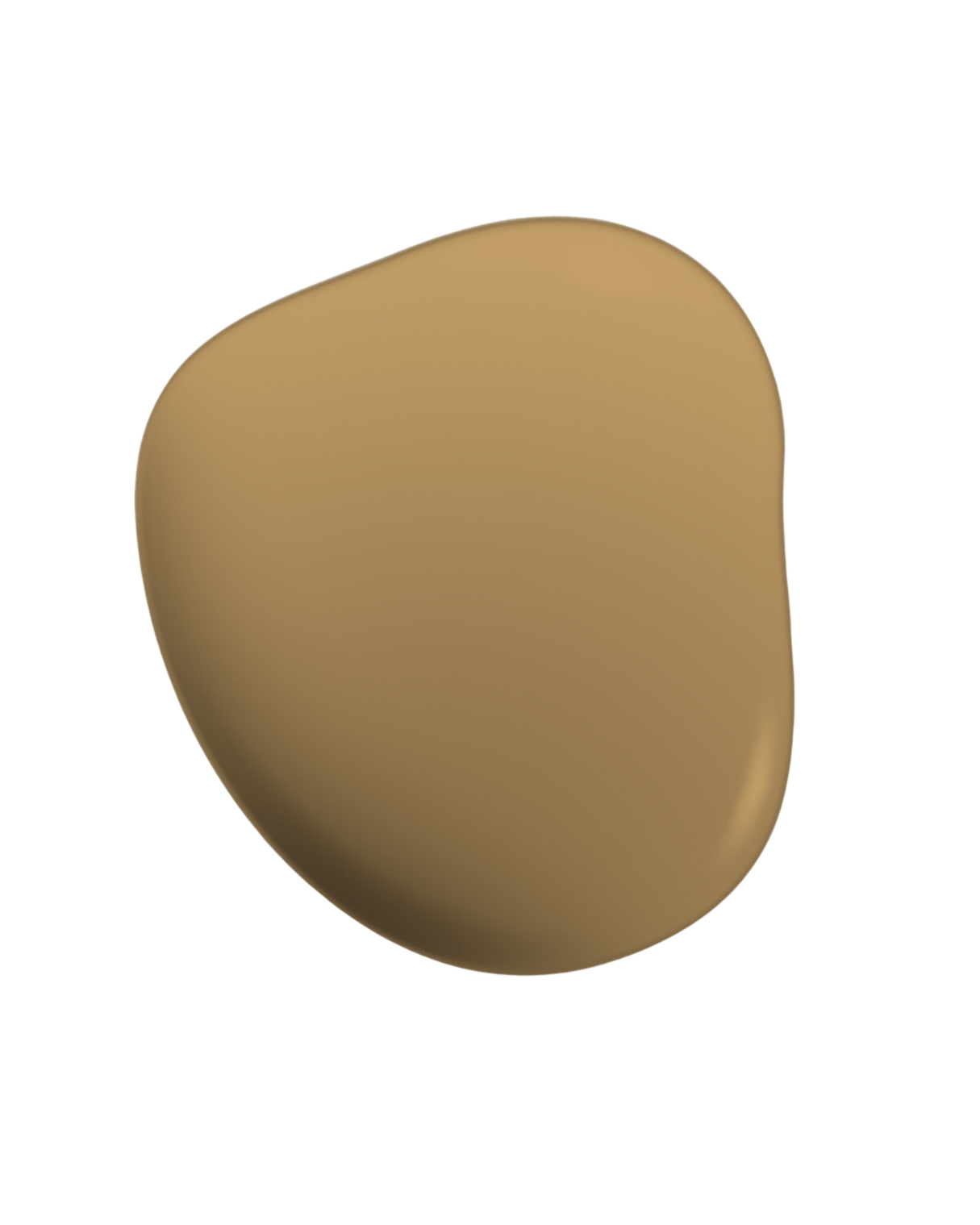 tan liquid drop with smooth rounded edges