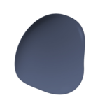 Rounded blob of muted blue grey paint swatch
