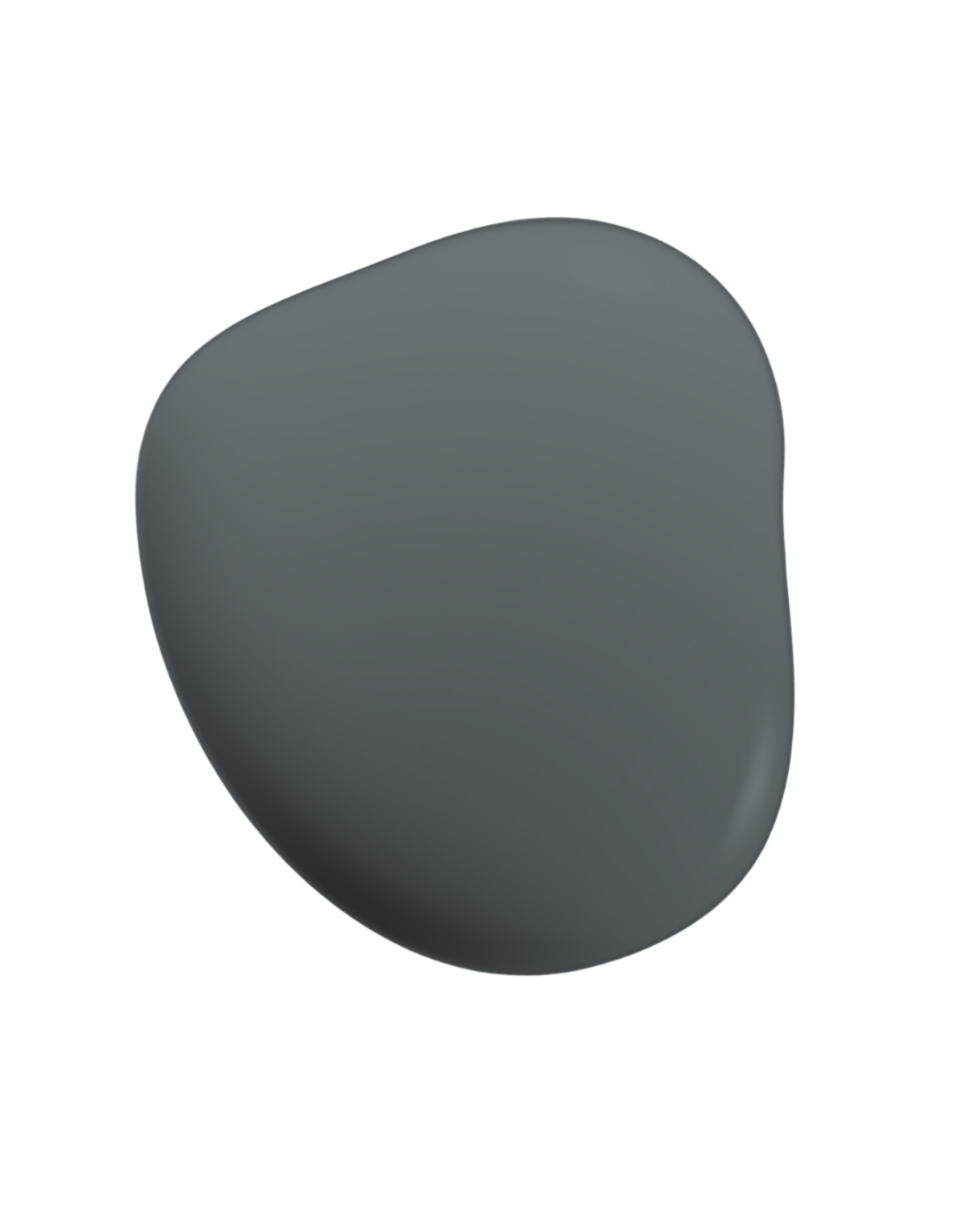 Grey abstract blob shape with matte finish